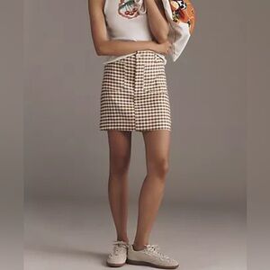 THE COLETTE LINEN BLEND MINI SKIRT BY MAEVE